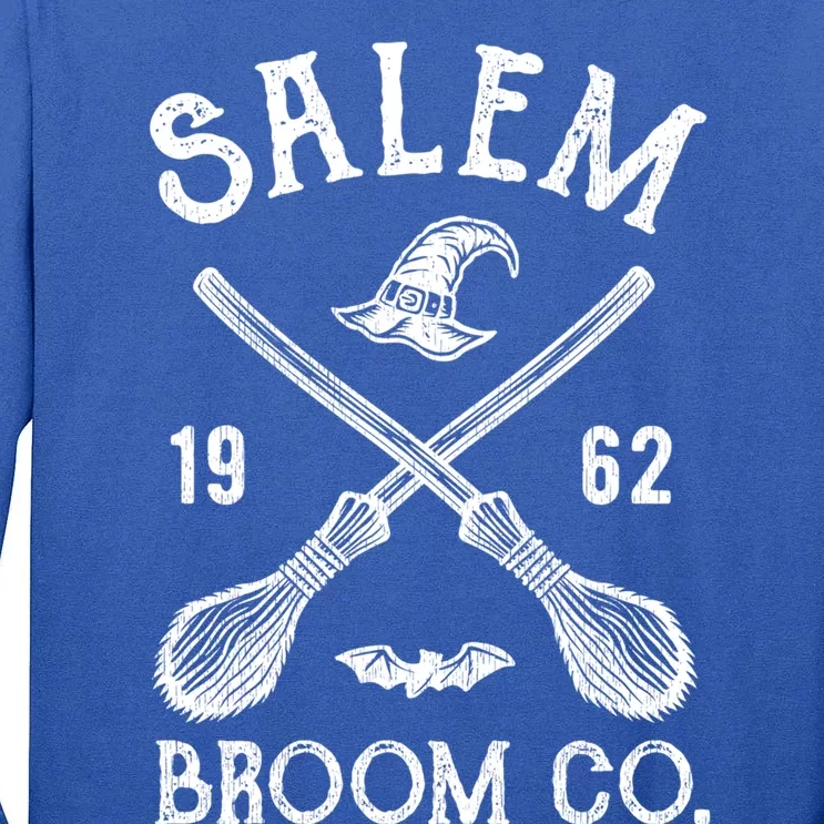 Salem Broom Company Grunge Halloween S Witch Gift Tall Long Sleeve T-Shirt