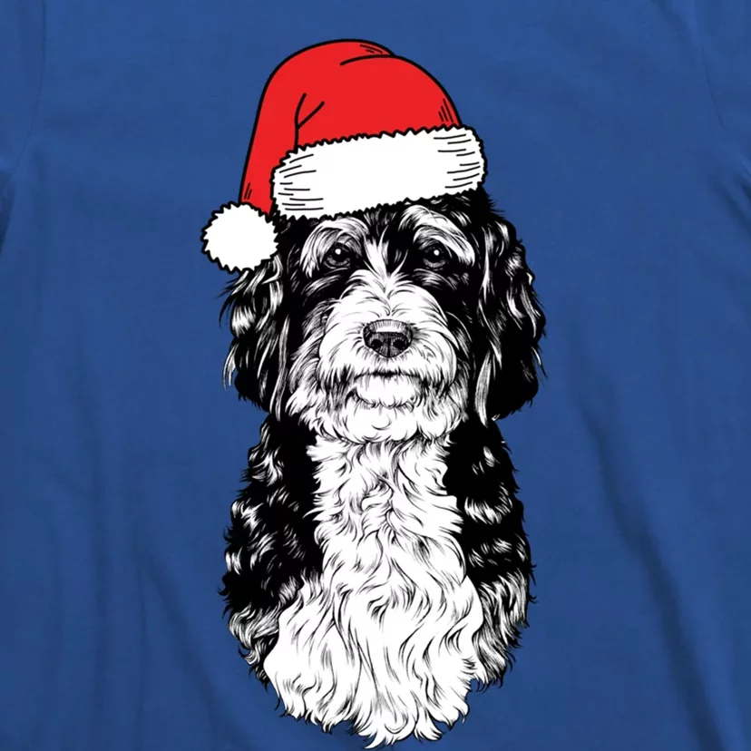 Santa Bernedoodle Doodle Dog Ugly Christmas Gift T-Shirt