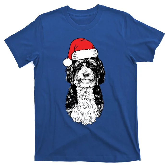 Santa Bernedoodle Doodle Dog Ugly Christmas Gift T-Shirt