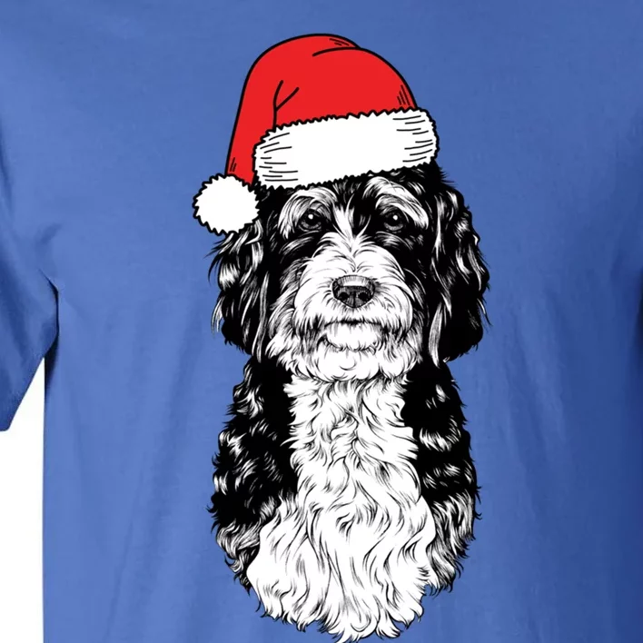 Santa Bernedoodle Doodle Dog Ugly Christmas Gift Tall T-Shirt