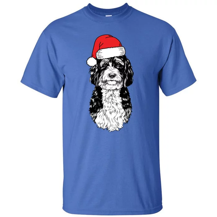 Santa Bernedoodle Doodle Dog Ugly Christmas Gift Tall T-Shirt