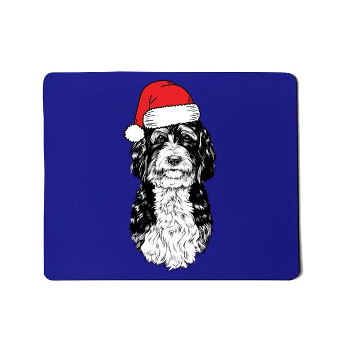 Santa Bernedoodle Doodle Dog Ugly Christmas Gift Mousepad