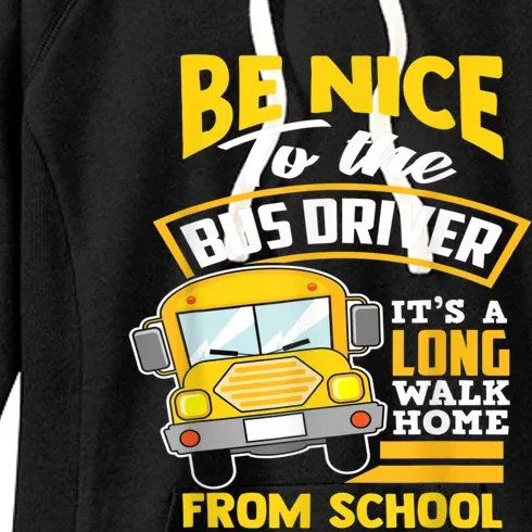 School Bus Driver Im Like A Truck Driver Except My Cargo Women's Fleece Hoodie