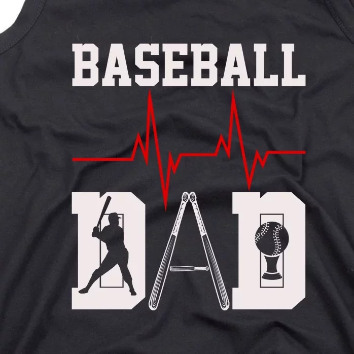 Sport Baseball Dad Family Gift For Baseball Family Father's Day Tank Top