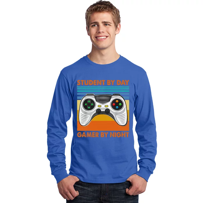 Student By Day Gamer By Night Meme For Gamers Long Sleeve Shirt