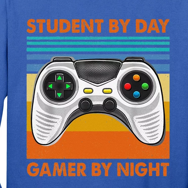 Student By Day Gamer By Night Meme For Gamers Long Sleeve Shirt