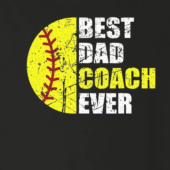 Softball Best Dad Coach Ever Retro Father Softball Coach Dad Toddler Long Sleeve Shirt