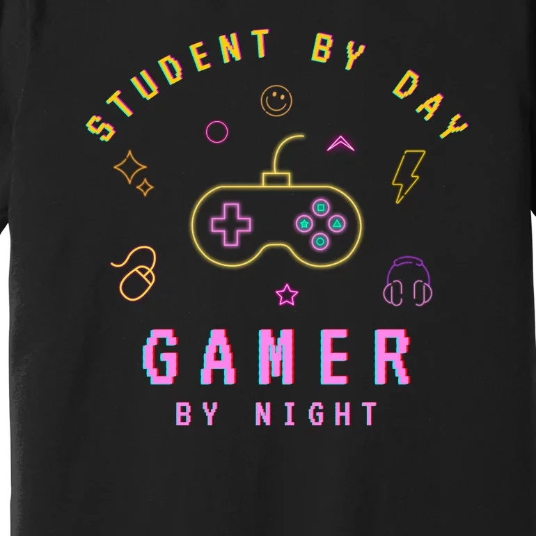 Student By Day Gamer By Night Premium T-Shirt