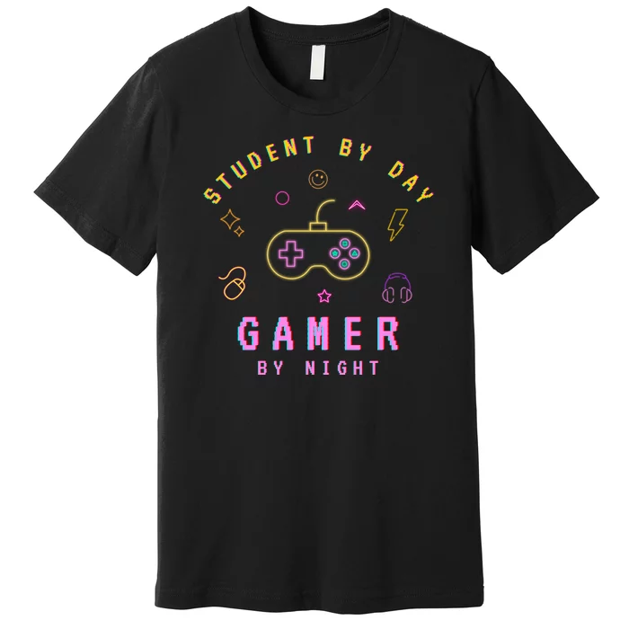 Student By Day Gamer By Night Premium T-Shirt