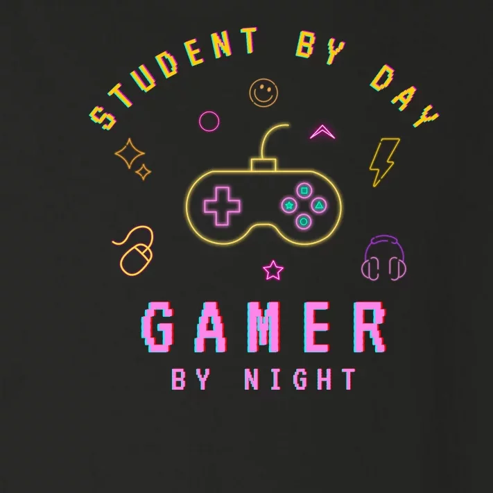 Student By Day Gamer By Night Toddler Long Sleeve Shirt