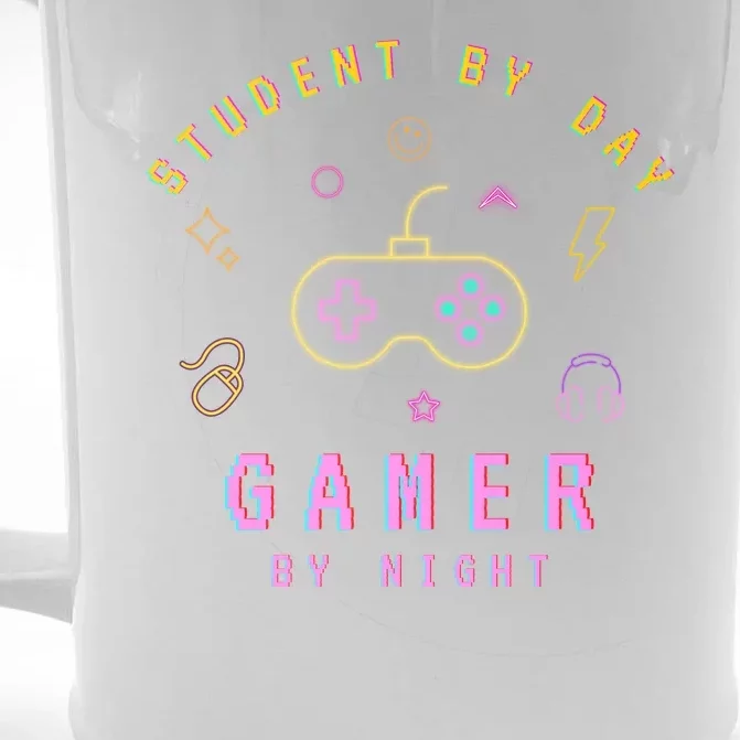 Student By Day Gamer By Night Front & Back Beer Stein