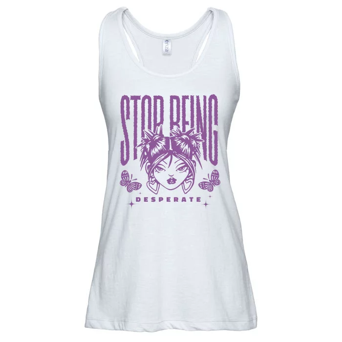 Stop Being Desperate Sassy Doll Ladies Essential Flowy Tank