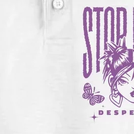 Stop Being Desperate Sassy Doll Dry Zone Grid Performance Polo