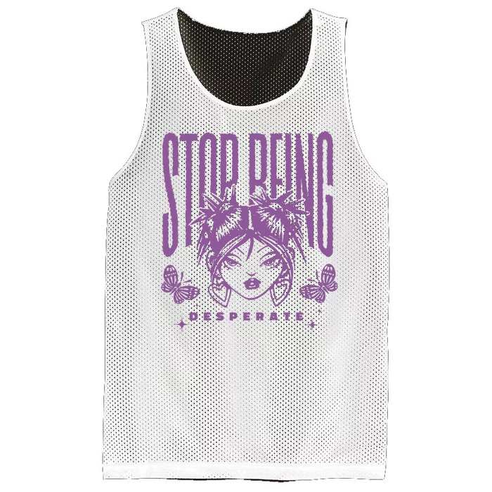 Stop Being Desperate Sassy Doll Mesh Reversible Basketball Jersey Tank