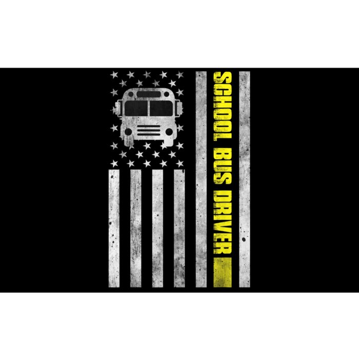 School Bus Driver American Flag School Bus Driver Bumper Sticker