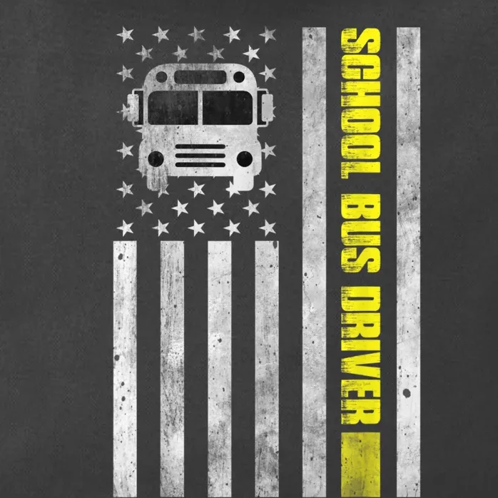 School Bus Driver American Flag School Bus Driver Zip Tote Bag