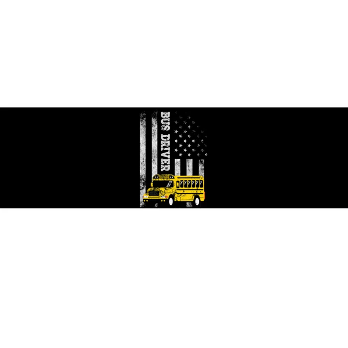 School Bus Driver American Flag For School Bus Driver Bumper Sticker