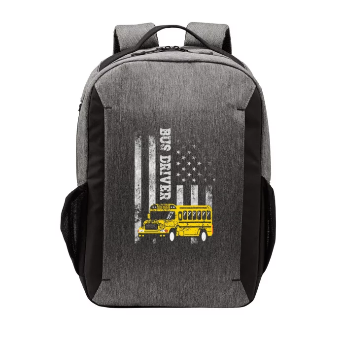 School Bus Driver American Flag For School Bus Driver Vector Backpack