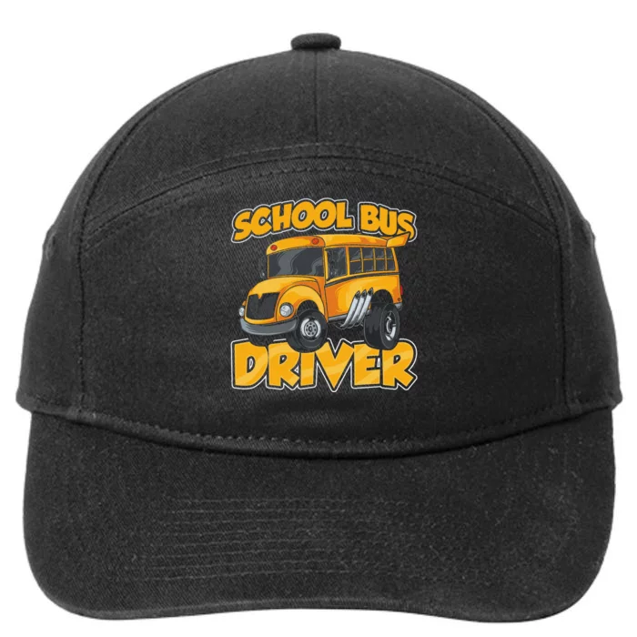 School Bus Driver Busman Operator Buses Job 7-Panel Snapback Hat