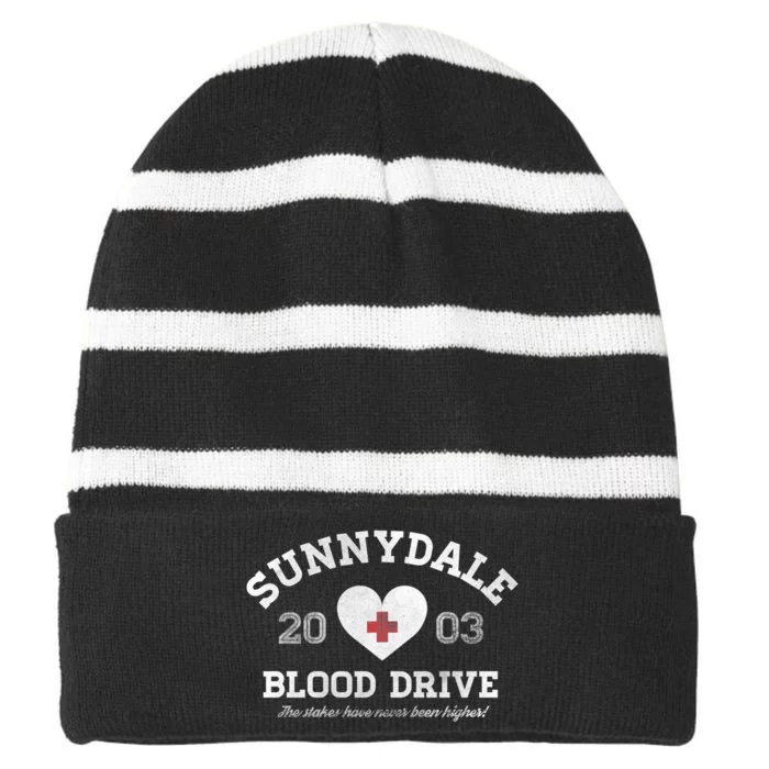 Sunnydale Blood Drive Striped Beanie with Solid Band