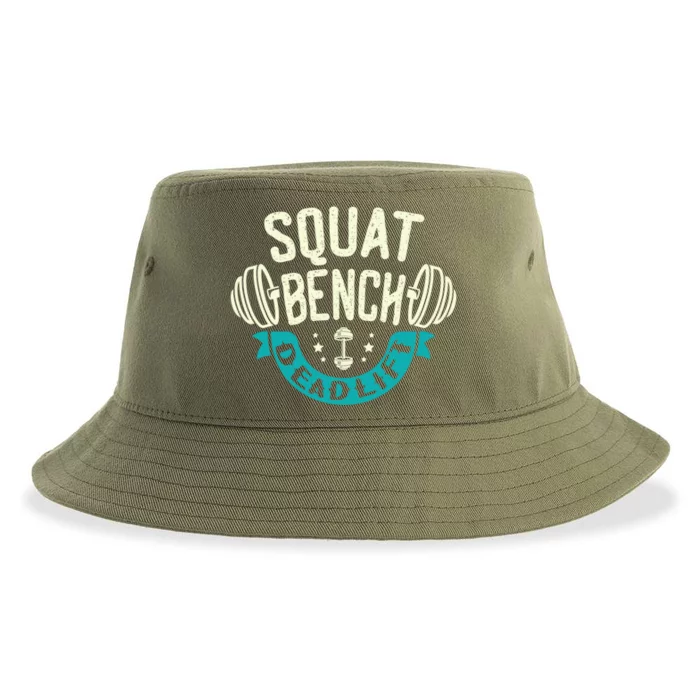 Squat Benchpress Deadlift Powerlifter Gift Sustainable Bucket Hat