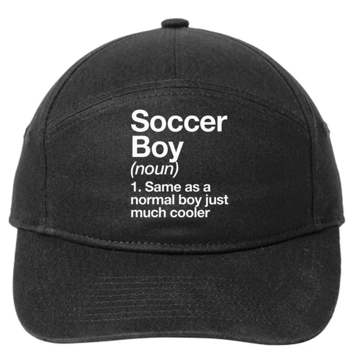 Soccer Boy Definition Funny Sports 7-Panel Snapback Hat