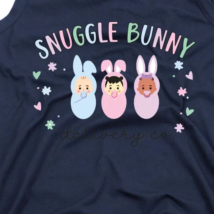 Snuggle Bunny Delivery Co Mother Baby Nurse Easter Ld Nurse Tank Top