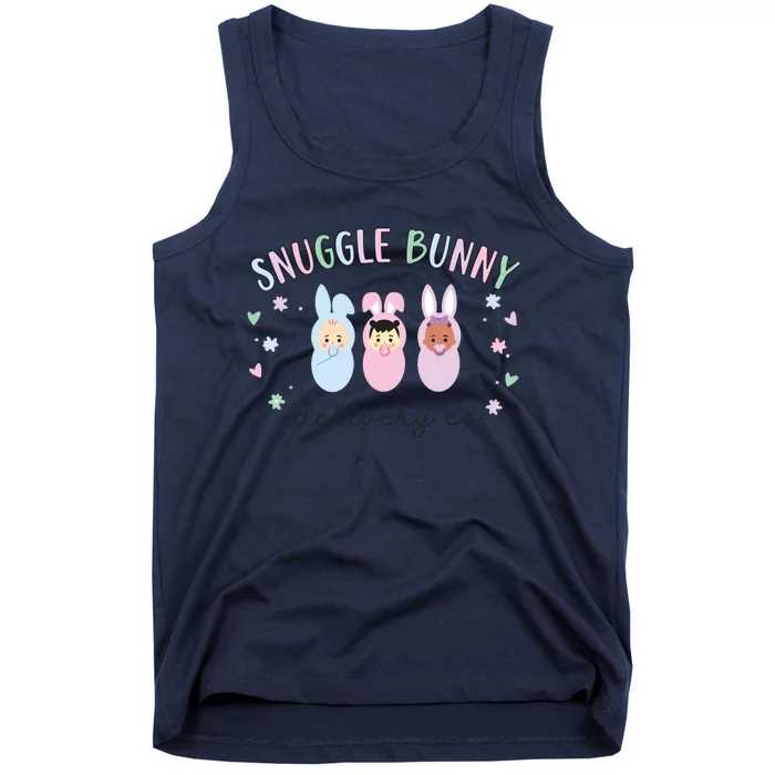 Snuggle Bunny Delivery Co Mother Baby Nurse Easter Ld Nurse Tank Top