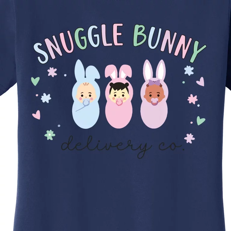 Snuggle Bunny Delivery Co Mother Baby Nurse Easter Ld Nurse Women's T-Shirt