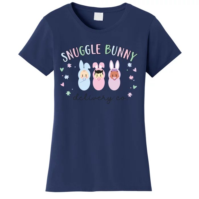 Snuggle Bunny Delivery Co Mother Baby Nurse Easter Ld Nurse Women's T-Shirt