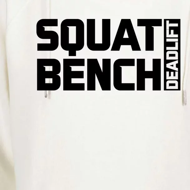 Squat Bench Deadlift Gym Weightlifting Workout Fitness Cute Gift Womens Funnel Neck Pullover Hood