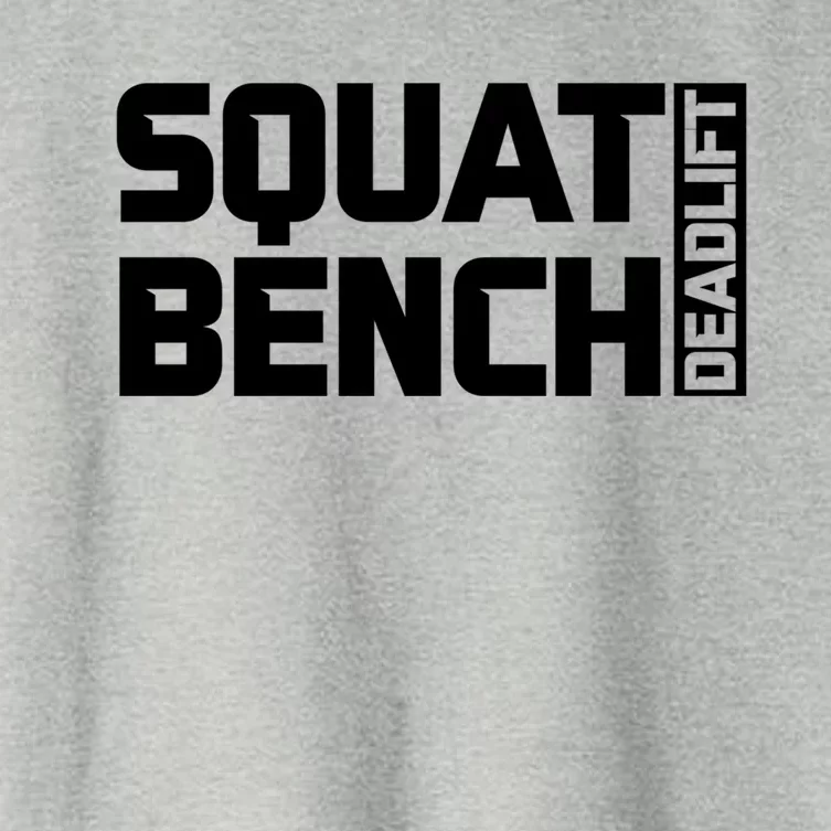 Squat Bench Deadlift Gym Weightlifting Workout Fitness Cute Gift Women's Crop Top Tee