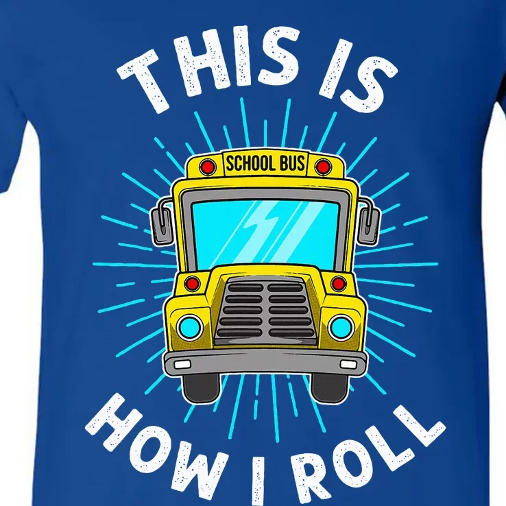 School Bus Driver V-Neck T-Shirt