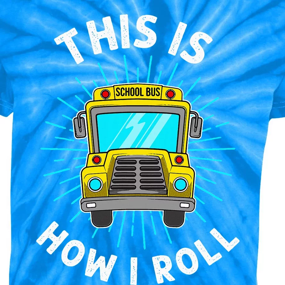 School Bus Driver Kids Tie-Dye T-Shirt