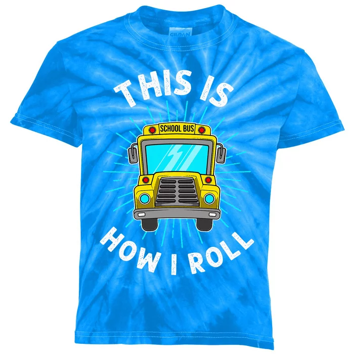 School Bus Driver Kids Tie-Dye T-Shirt