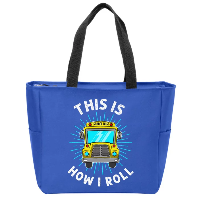 School Bus Driver Zip Tote Bag