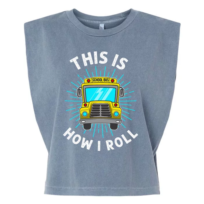 School Bus Driver Garment-Dyed Women's Muscle Tee