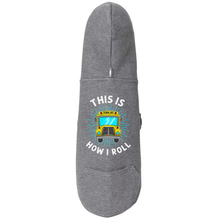 School Bus Driver Doggie 3-End Fleece Hoodie