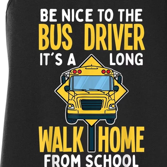 School Bus Driver Women's Racerback Tank