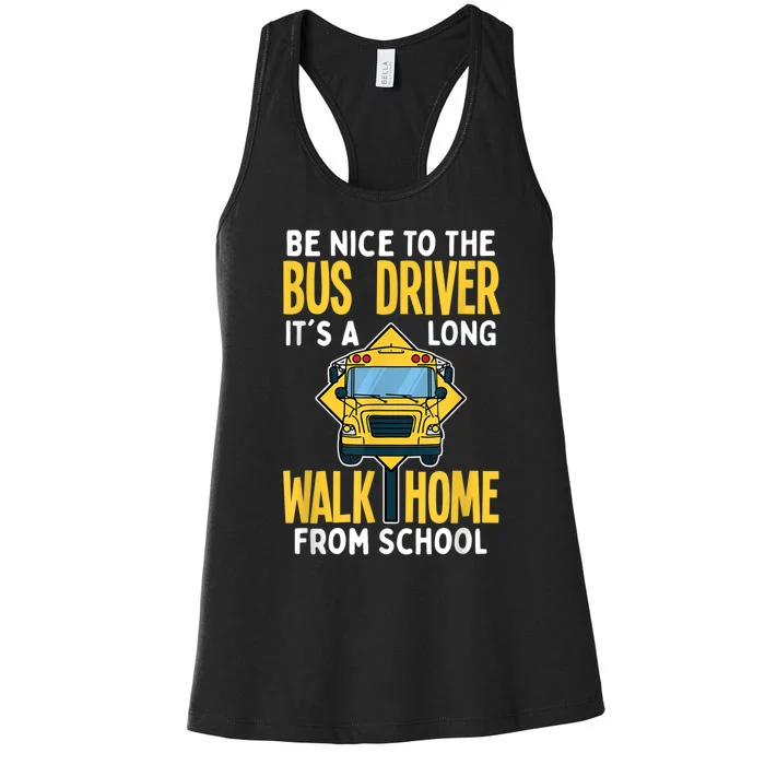 School Bus Driver Women's Racerback Tank