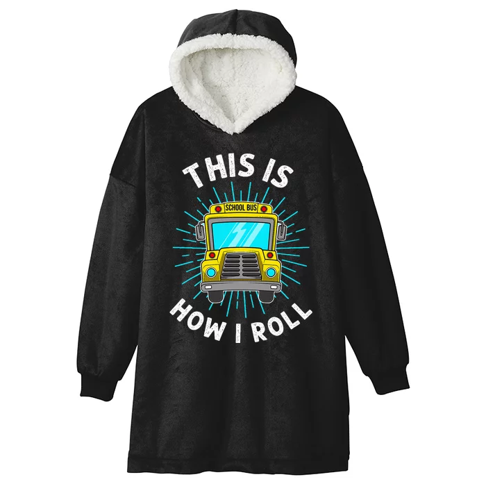 School Bus Driver Art For Women School Bus Driver Hooded Wearable Blanket