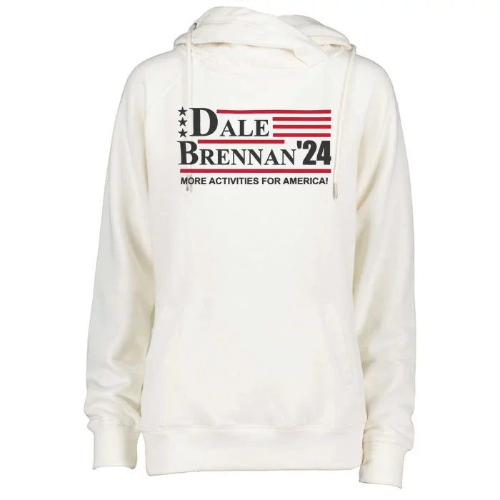 Step Brothers Dale Brennan 2024 More Activities For America! Womens Funnel Neck Pullover Hood