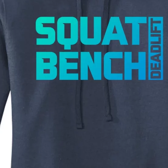 Squat Bench Deadlift Gym Weightlifting Workout Fitness Cute Gift Women's Pullover Hoodie