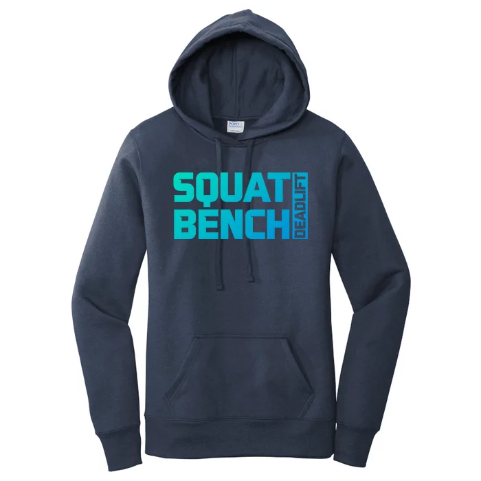 Squat Bench Deadlift Gym Weightlifting Workout Fitness Cute Gift Women's Pullover Hoodie