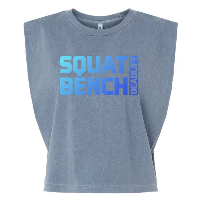 Squat Bench Deadlift Gym Weightlifting Workout Fitness Cute Gift Garment-Dyed Women's Muscle Tee