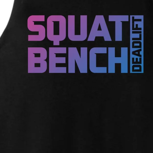 Squat Bench Deadlift Gym Weightlifting Workout Fitness Cute Gift Ladies Tri-Blend Wicking Tank