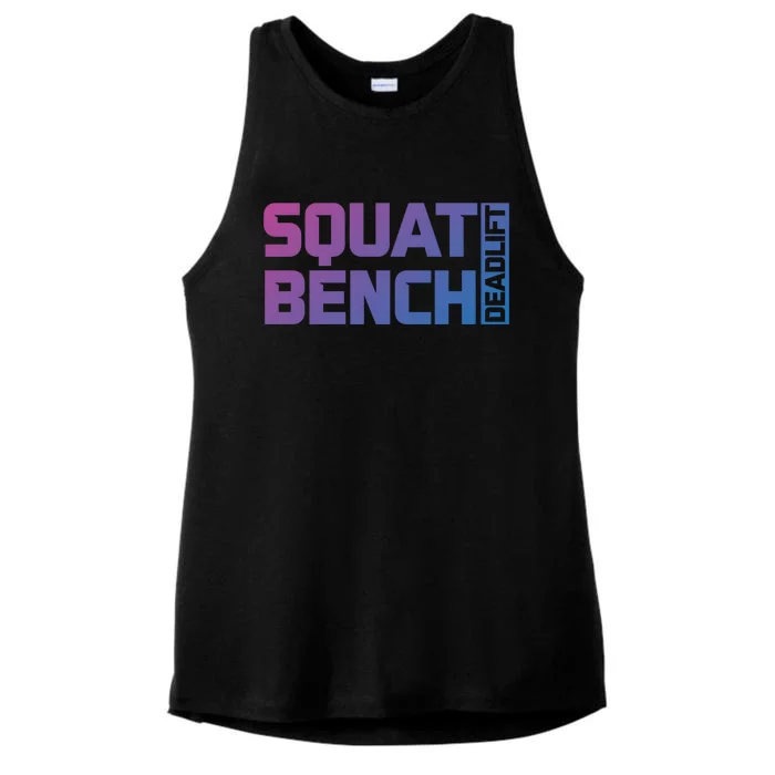 Squat Bench Deadlift Gym Weightlifting Workout Fitness Cute Gift Ladies Tri-Blend Wicking Tank