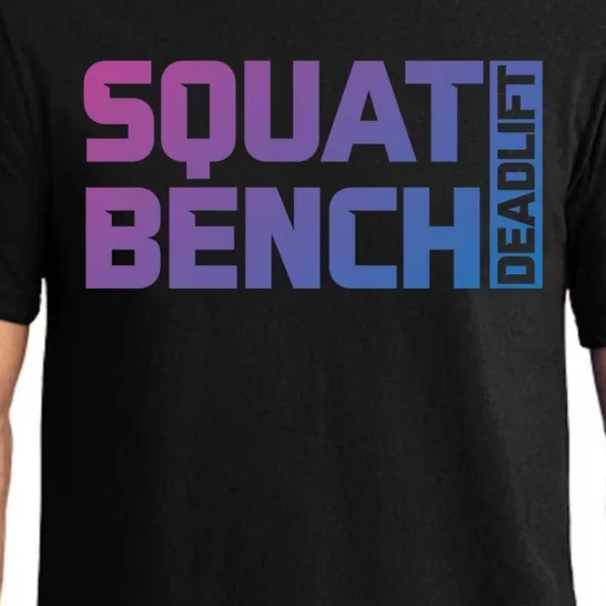 Squat Bench Deadlift Gym Weightlifting Workout Fitness Cute Gift Pajama Set