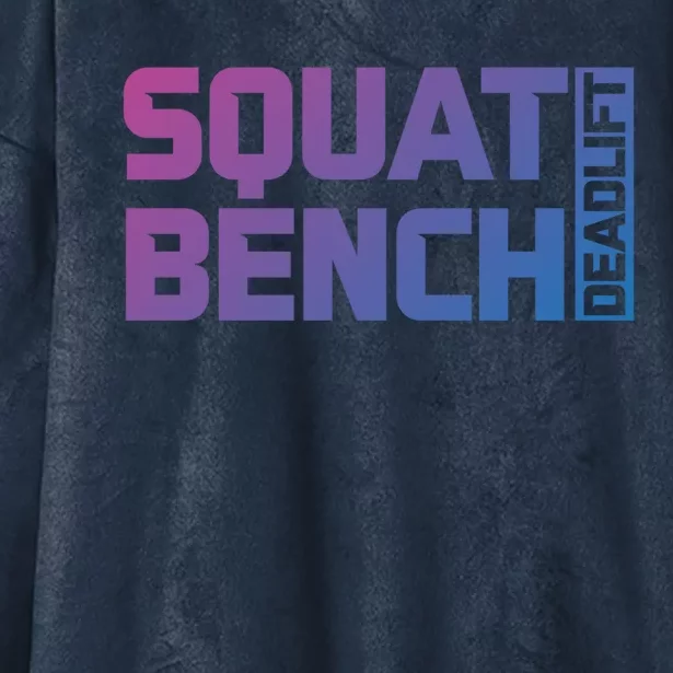 Squat Bench Deadlift Gym Weightlifting Workout Fitness Cute Gift Hooded Wearable Blanket