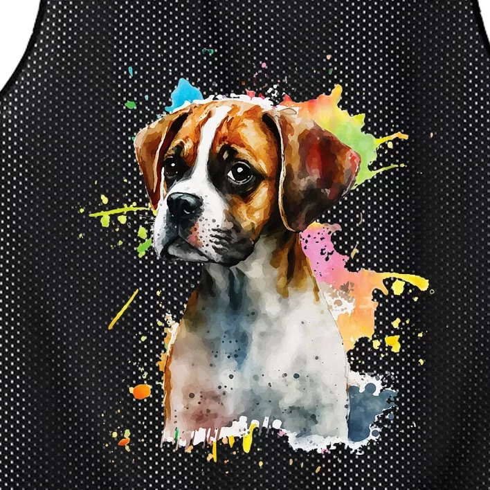 Splatter Boxer Dog Dog Puppy Veterinarian Animal Breeder Mesh Reversible Basketball Jersey Tank